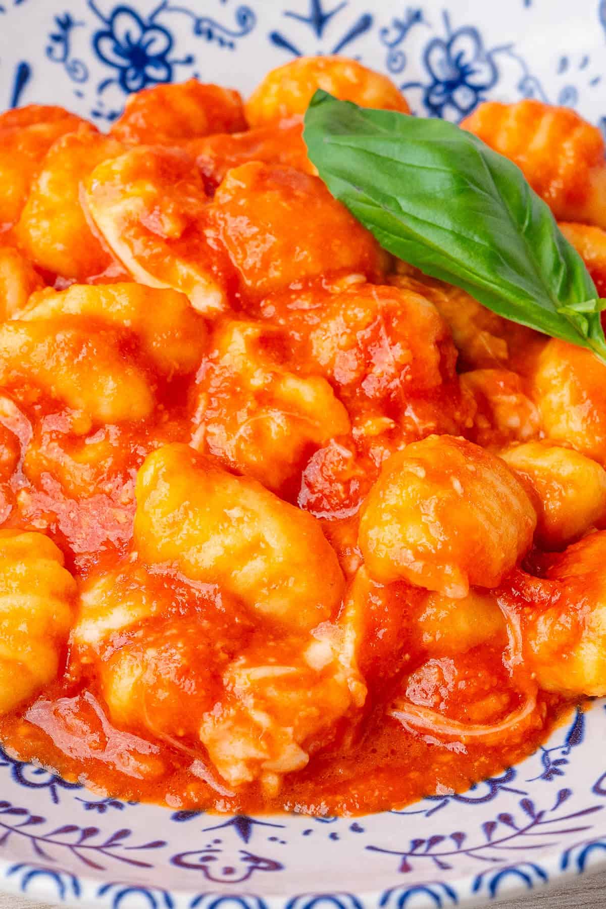 Gnocchi alla Sorrentina served in a bowl